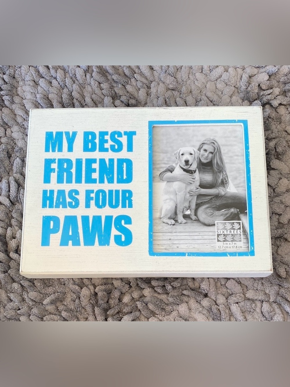 Photo Frame - My Best Friend Has Four Paws - Blue